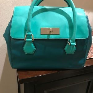 Kate Spade leather handbag.  Teal/Green